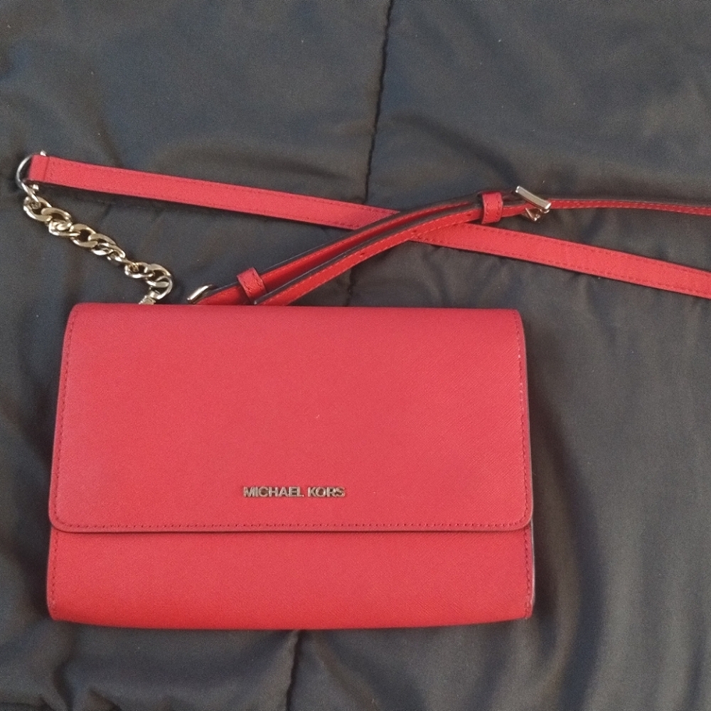 Burnt Red Micheal Kors Crossbody Purse